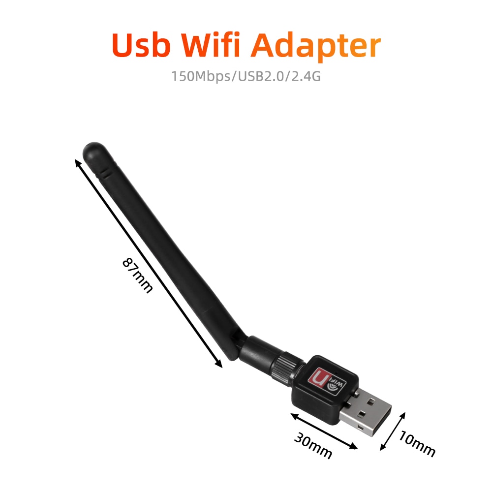 Adaptador Wifi USB 150 Mbps con Antena – FCC Movil